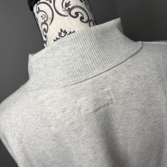 American Eagle Every Day Luxe Mock Neck Sweatshirt Size XL Light Heather Gray - Picture 11 of 14
